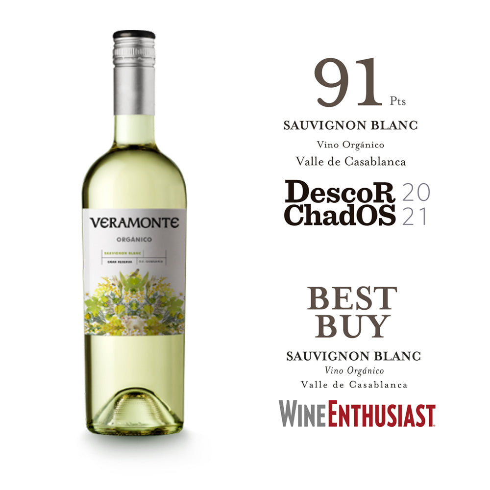 Kit Vinho Sauvignon Blanc Veramonte Orgânico e Ostras Japonesas